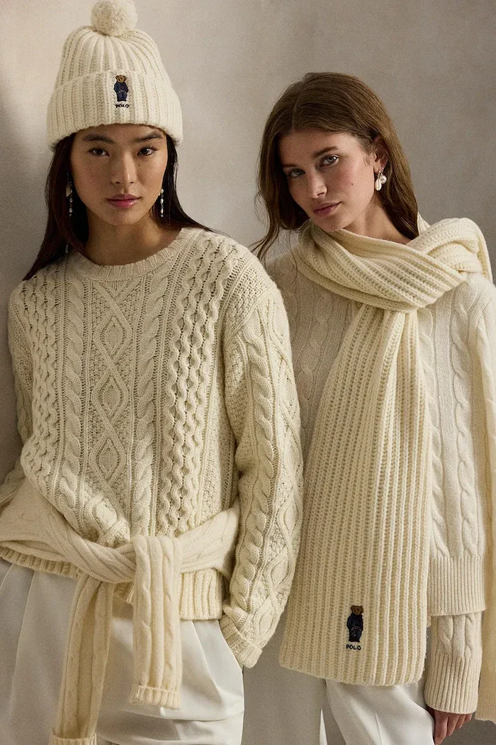 Polo Ralph Lauren Вълнен шал в бежово с изчистен дизайн 455931877