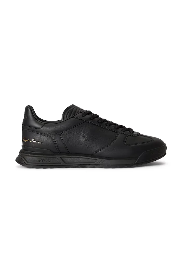 Polo Ralph Lauren Varick Sig маратонки мъжки от кожа черни 809P17877001