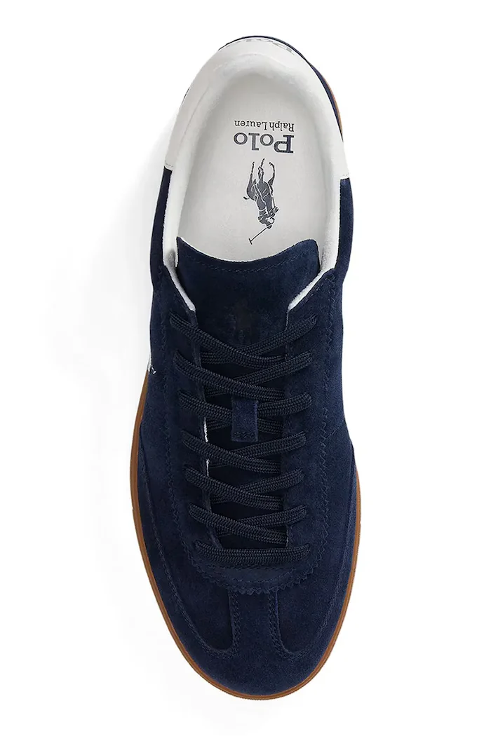 Polo Ralph Lauren Велурени маратонки Bedford Pp мъжки в тъмносиньо 809978008001