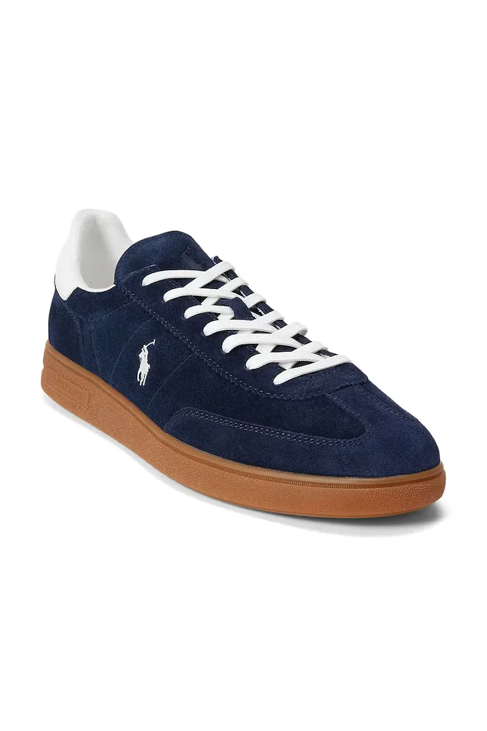 Polo Ralph Lauren Велурени маратонки Bedford Pp мъжки в тъмносиньо 809978008001