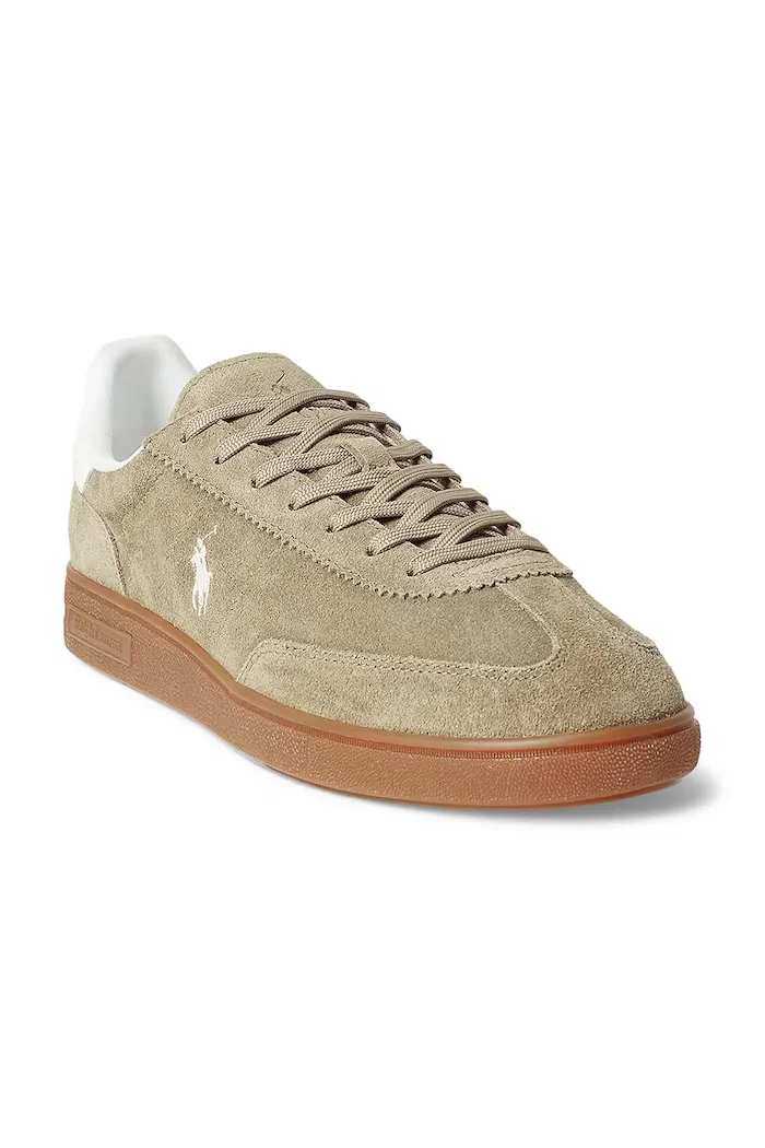 Polo Ralph Lauren Велурени маратонки Bedford Pp в бежово 809967889002