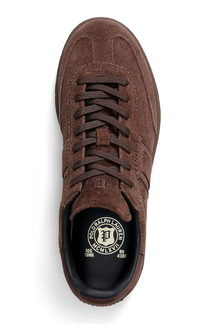 Polo Ralph Lauren Велурени маратонки Bedford в кафяво 804975536003