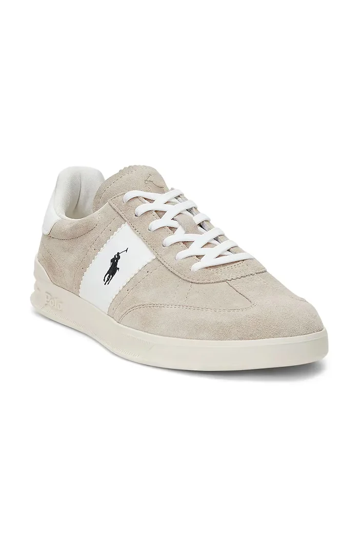 Polo Ralph Lauren Велурени маратонки HRT Aera PP в бежово 809960995003