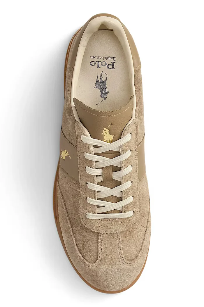 Polo Ralph Lauren Велурени маратонки Hrt Aera Pp в бежово 809978010002