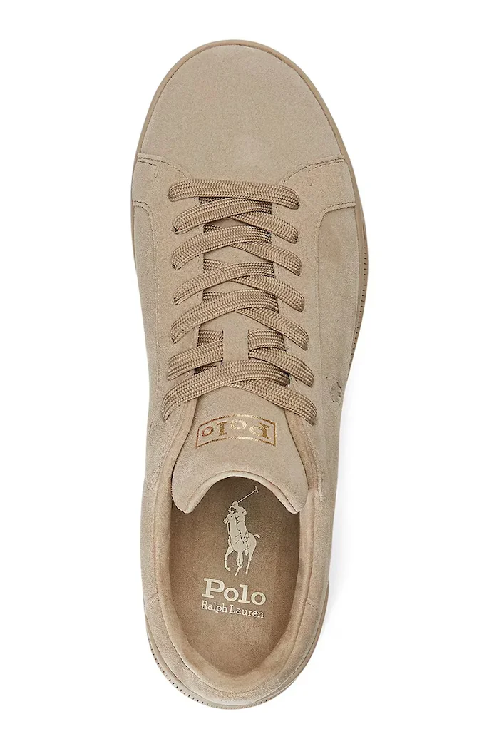 Polo Ralph Lauren Велурени маратонки Hrt Ct II в бежово 809877601001
