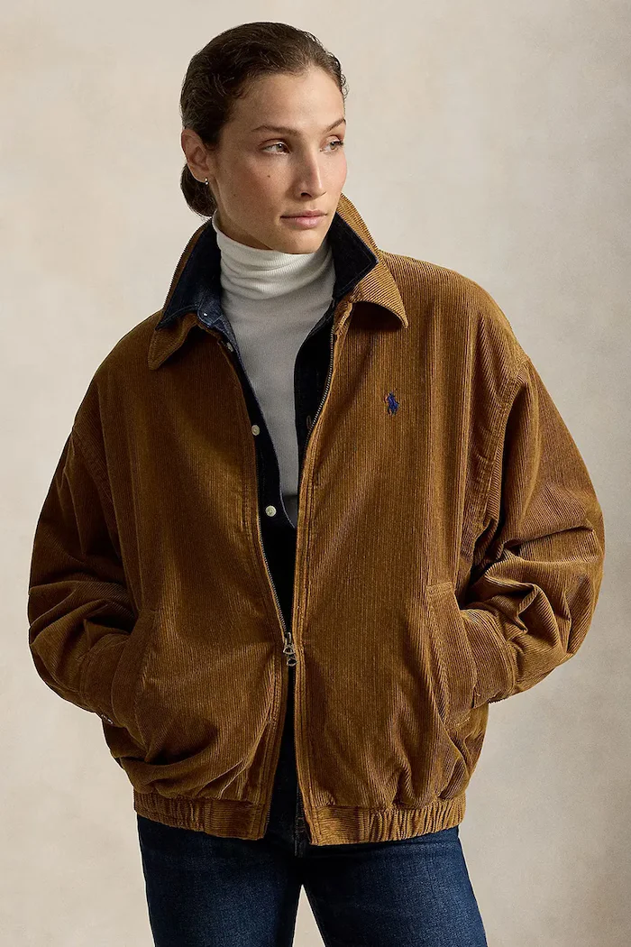 Polo Ralph Lauren яке дамско с памук кафяво 211A99750