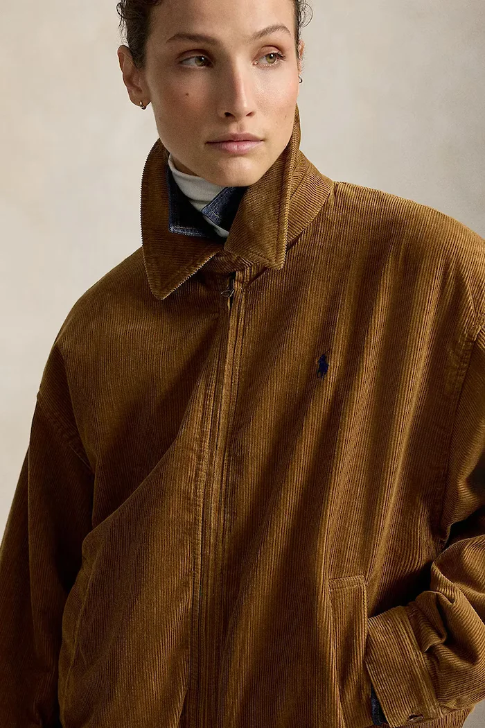 Polo Ralph Lauren яке дамско с памук кафяво 211A99750