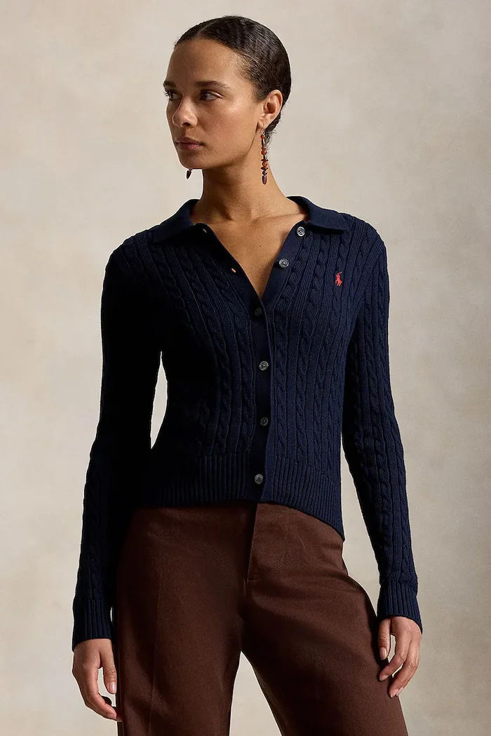 Polo Ralph Lauren жилетка дамска от памук тъмносиня 211971881