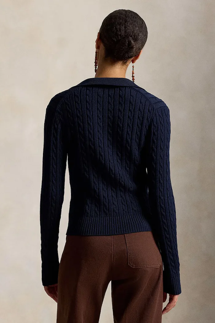 Polo Ralph Lauren жилетка дамска от памук тъмносиня 211971881