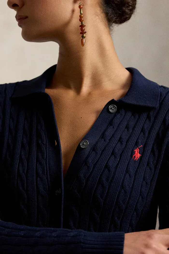 Polo Ralph Lauren жилетка дамска от памук тъмносиня 211971881
