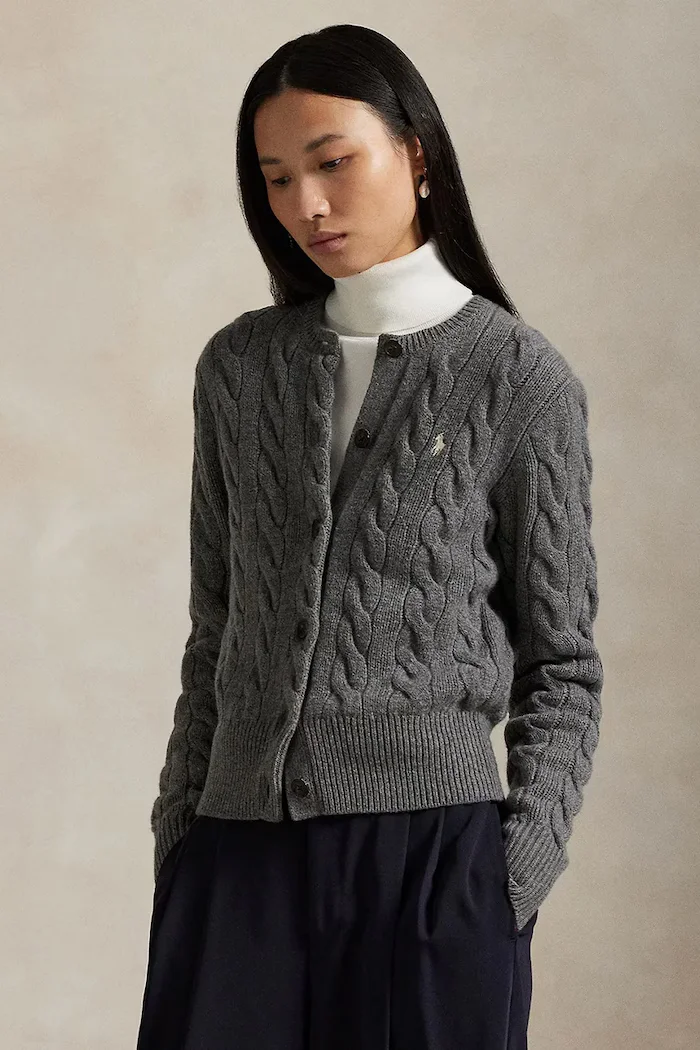 Polo Ralph Lauren жилетка дамска от вълна сива 211972104