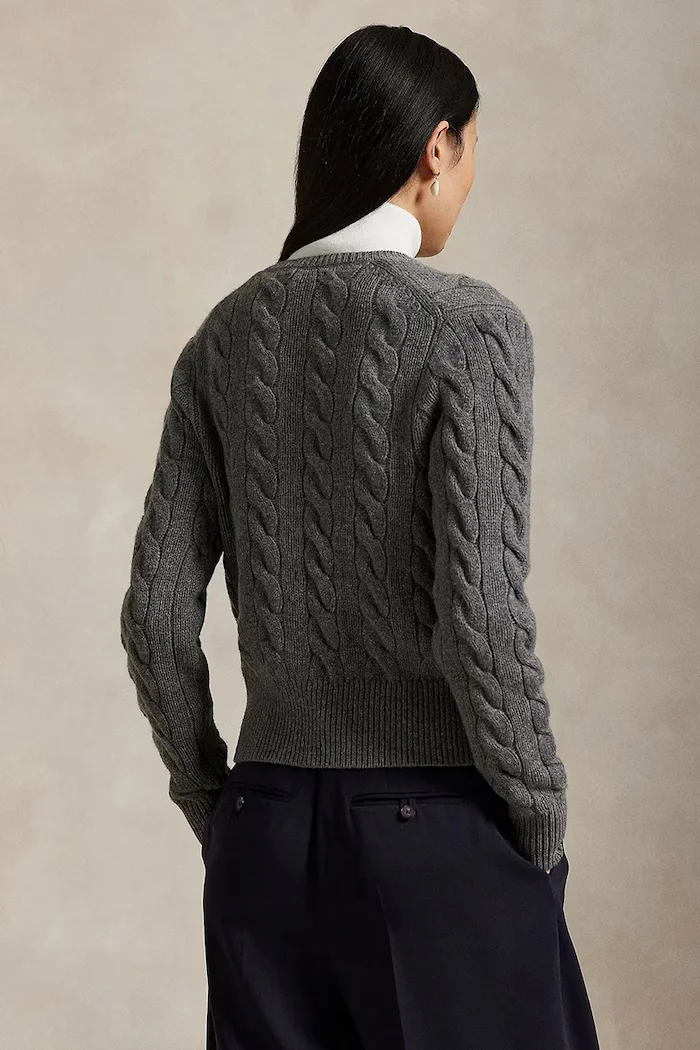 Polo Ralph Lauren жилетка дамска от вълна сива 211972104