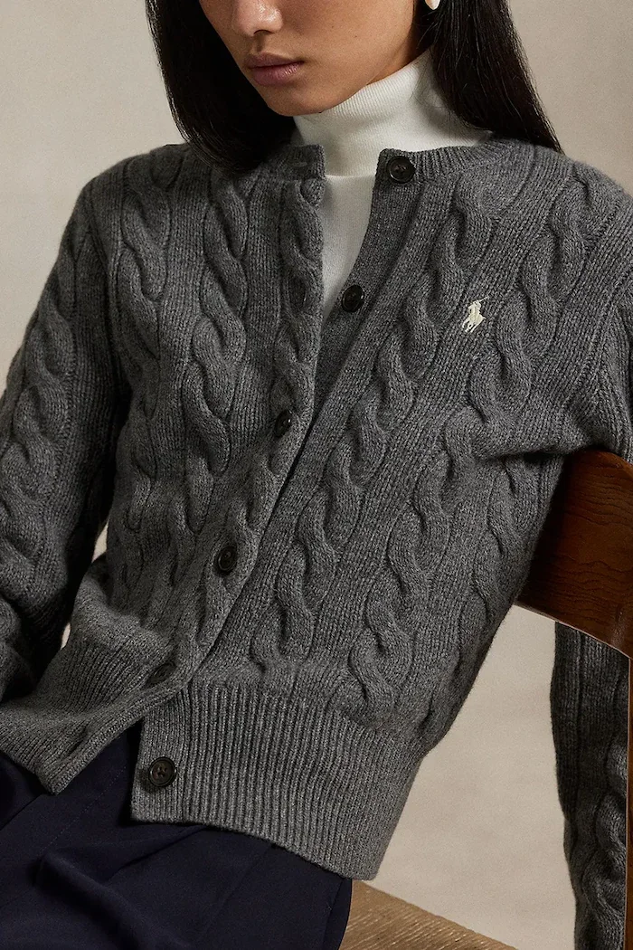 Polo Ralph Lauren жилетка дамска от вълна сива 211972104