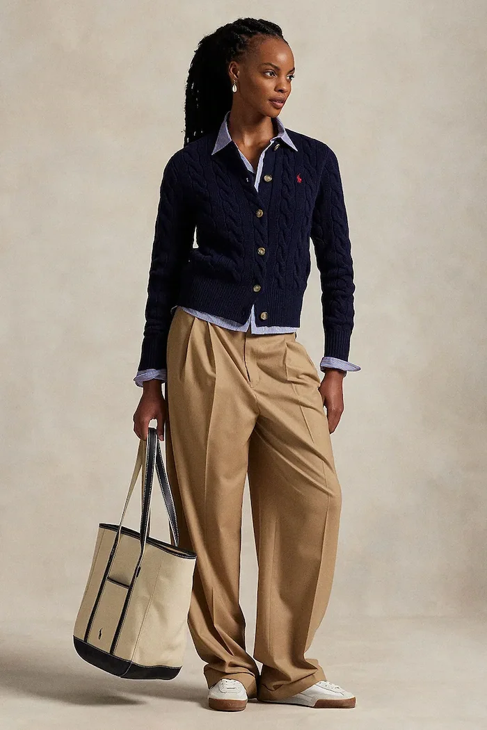 Polo Ralph Lauren жилетка дамска от вълна тъмносиня 211972104