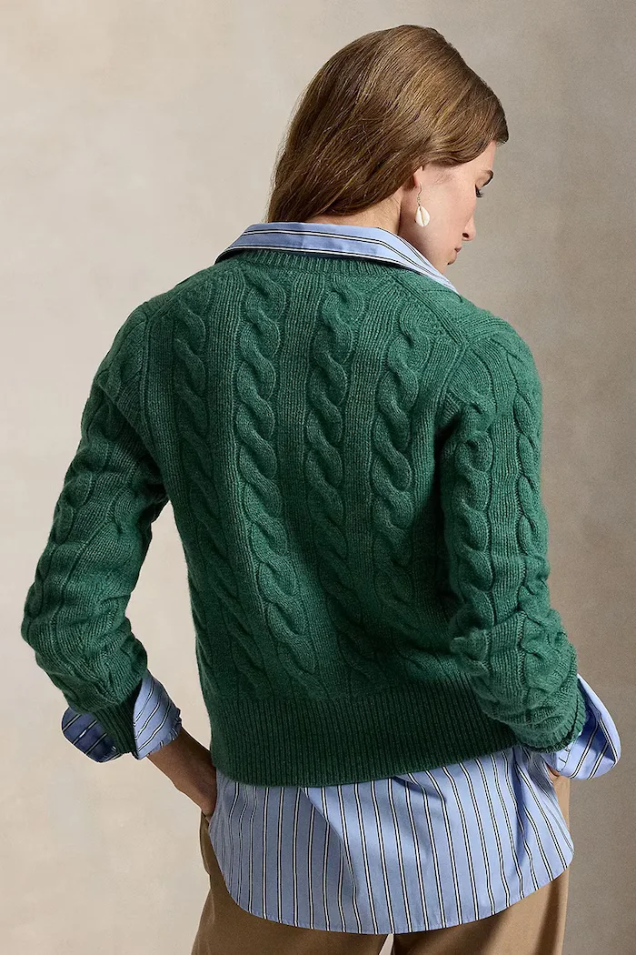 Polo Ralph Lauren жилетка дамска от вълна зелена 211972104