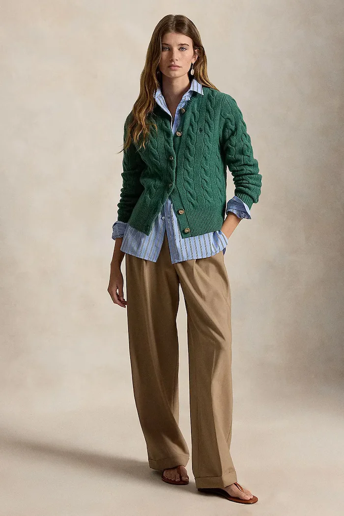 Polo Ralph Lauren жилетка дамска от вълна зелена 211972104