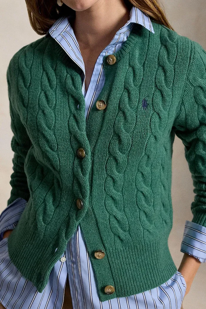 Polo Ralph Lauren жилетка дамска от вълна зелена 211972104