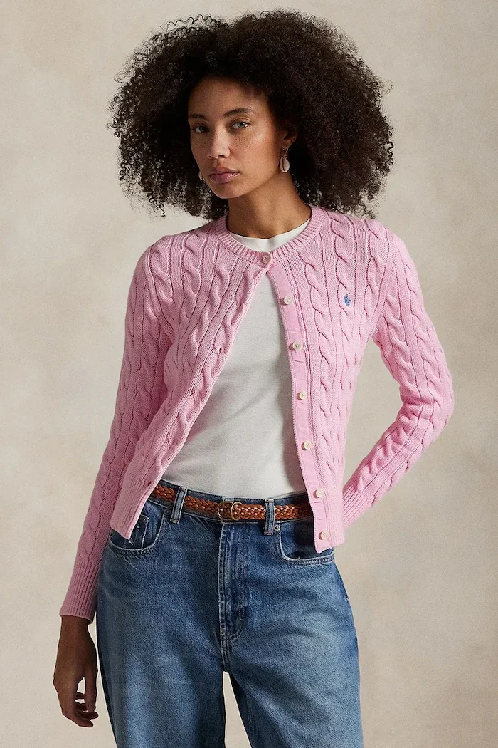 Polo Ralph Lauren жилетка дамска памучна розова 211971868