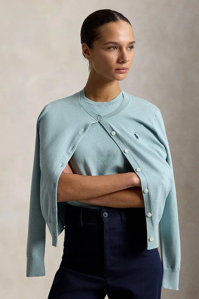 Polo Ralph Lauren жилетка дамска с памук тюркоазена 211971871