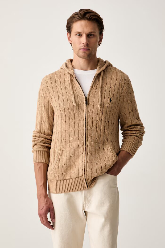 Polo Ralph Lauren жилетка мъжка от памук кафява 710B18057