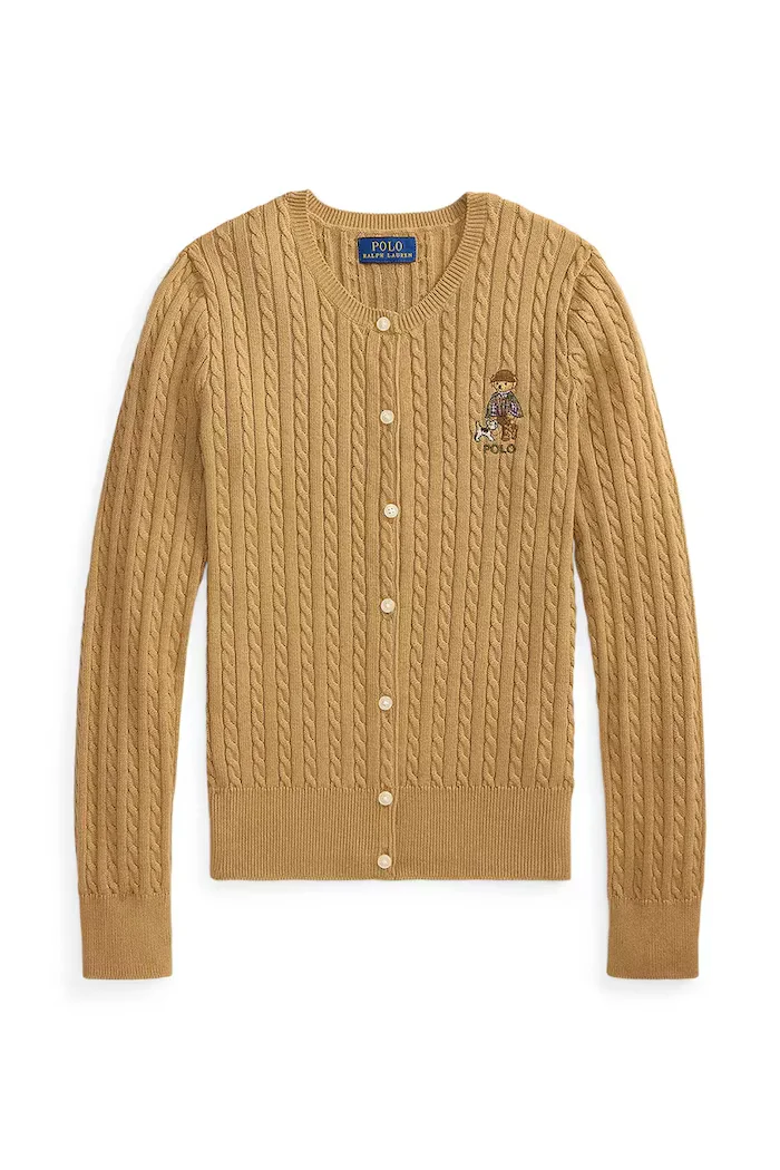 Polo Ralph Lauren жилетка за деца от памук кафява 313919829501