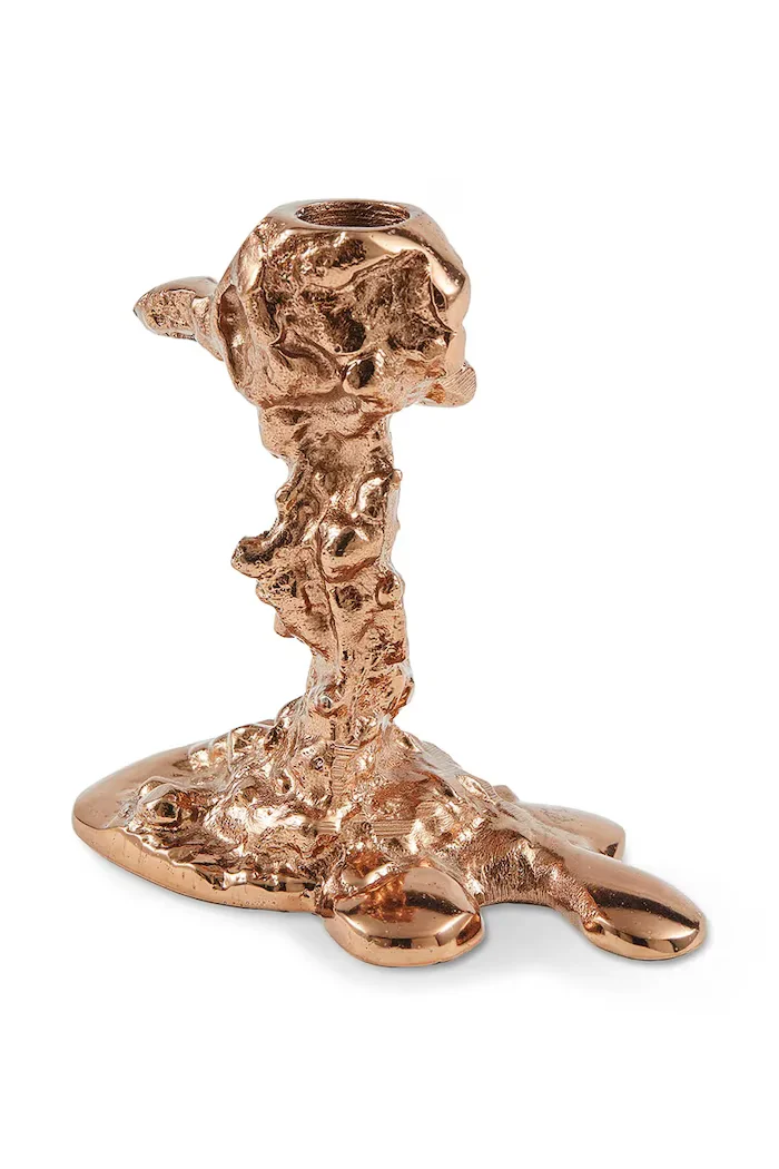 polspotten Декоративен свещник Drip S/14 x 8 cm в оранжево