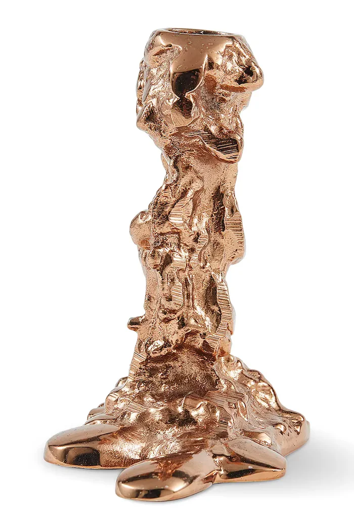 polspotten Декоративен свещник Drip S/14 x 8 cm в оранжево