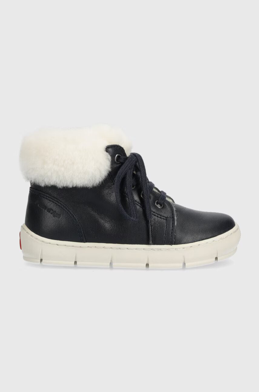 Pom D'api Детски кожени зимни обувки START TOP FUR