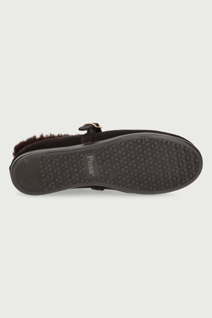 posa балеринки от велур St. Moritz Ballet Flats кафяви PW233.201