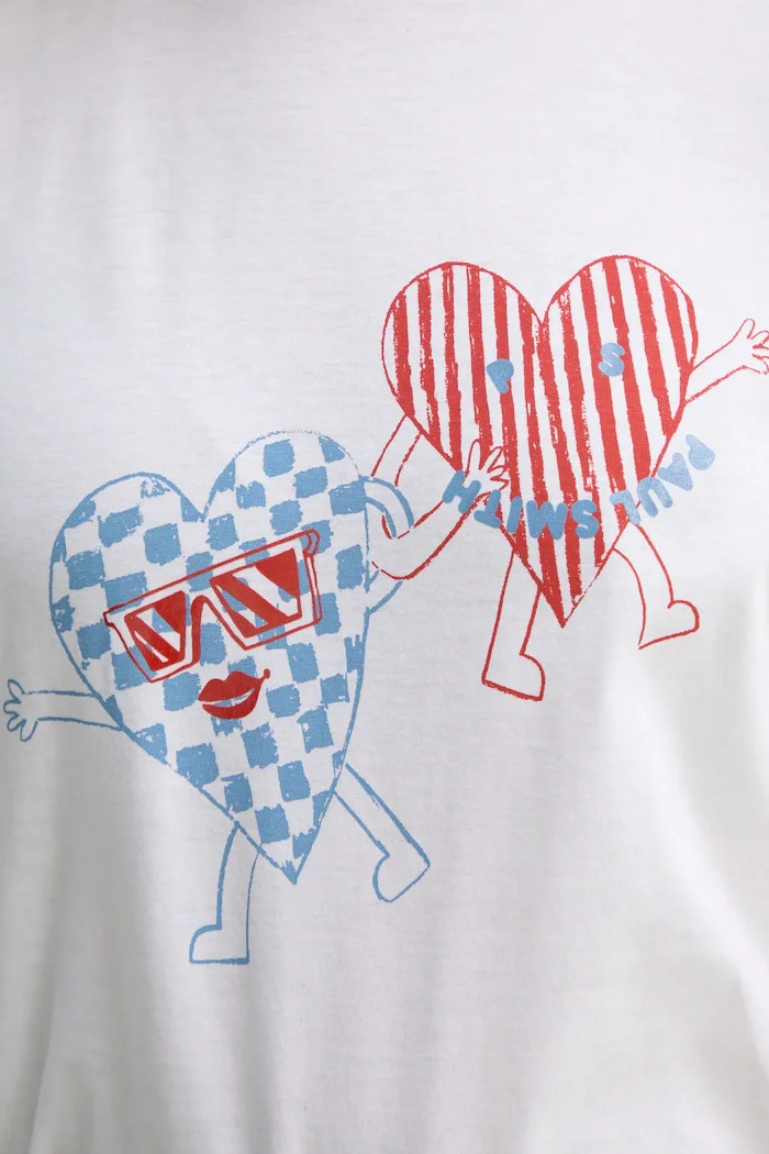 PS Paul Smith Памучна тениска в бяло W2R.232V.PP5094