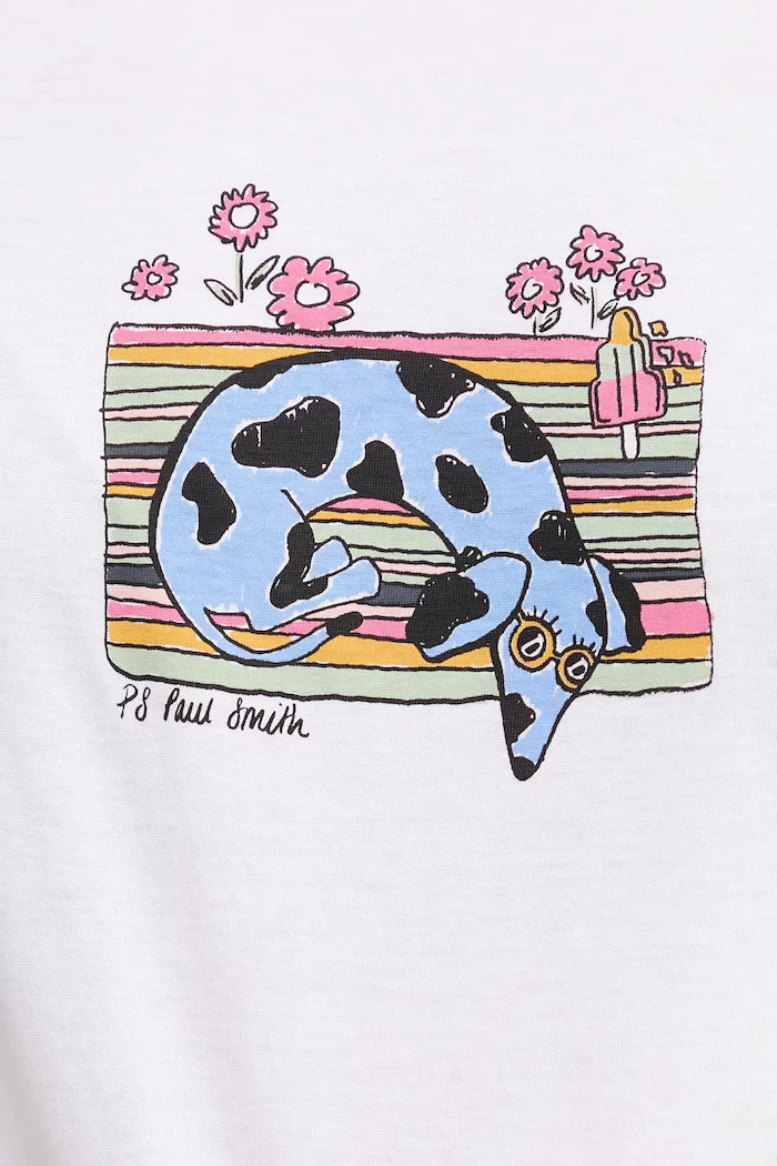 PS Paul Smith Памучна тениска в бяло W2R.G799.PP4951