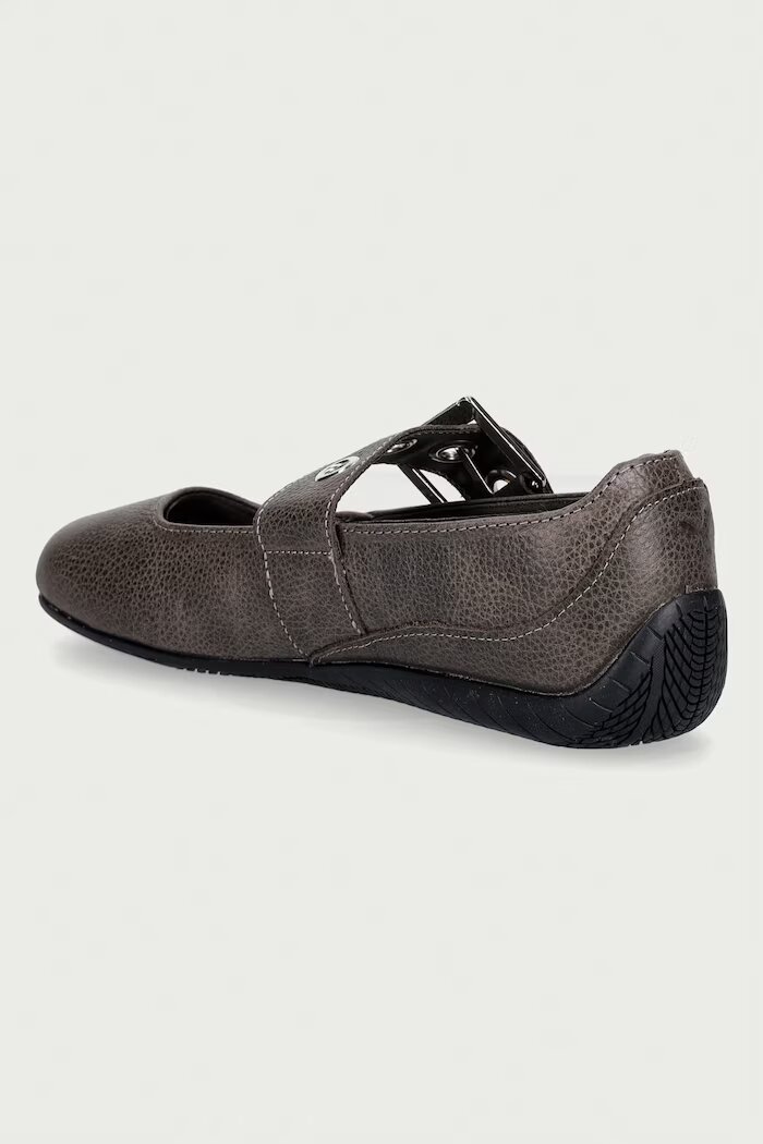 Puma балеринки от кожа Speedcat Ballet Dress-Up кафяви 408054