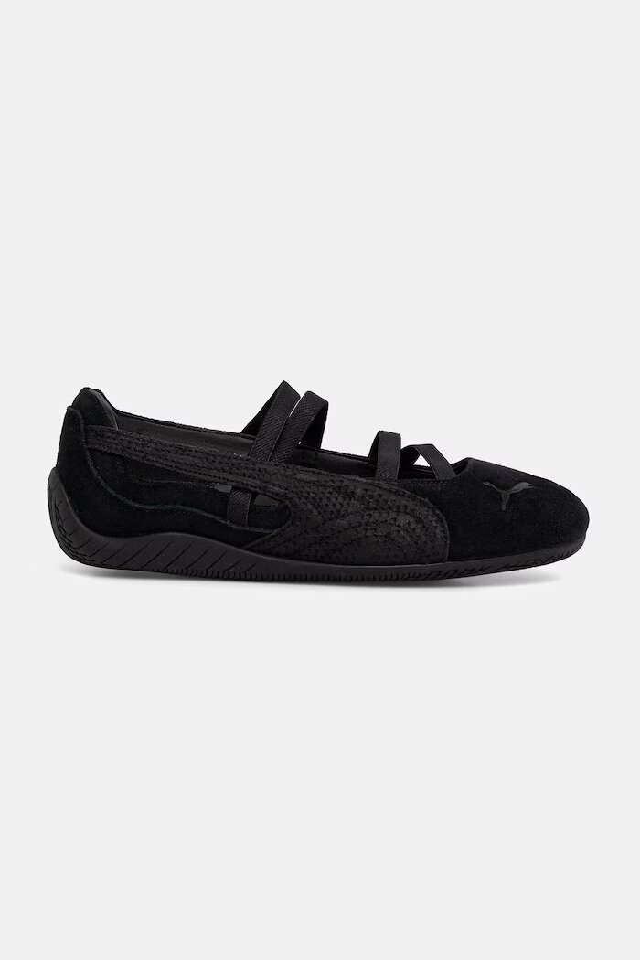 Puma балеринки от велур Speedcat Ballet Python черни 407706