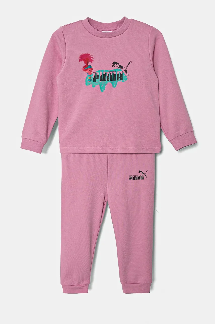 Puma Бебешки анцуг X TROLLS Minicat Crew Jogger TR