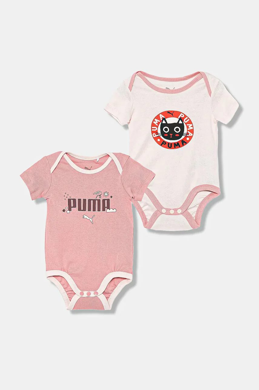 Puma Бебешко боди от памук MINICATS Newborn 2-Pack Graphic Bodysuit Set INF (2 броя)