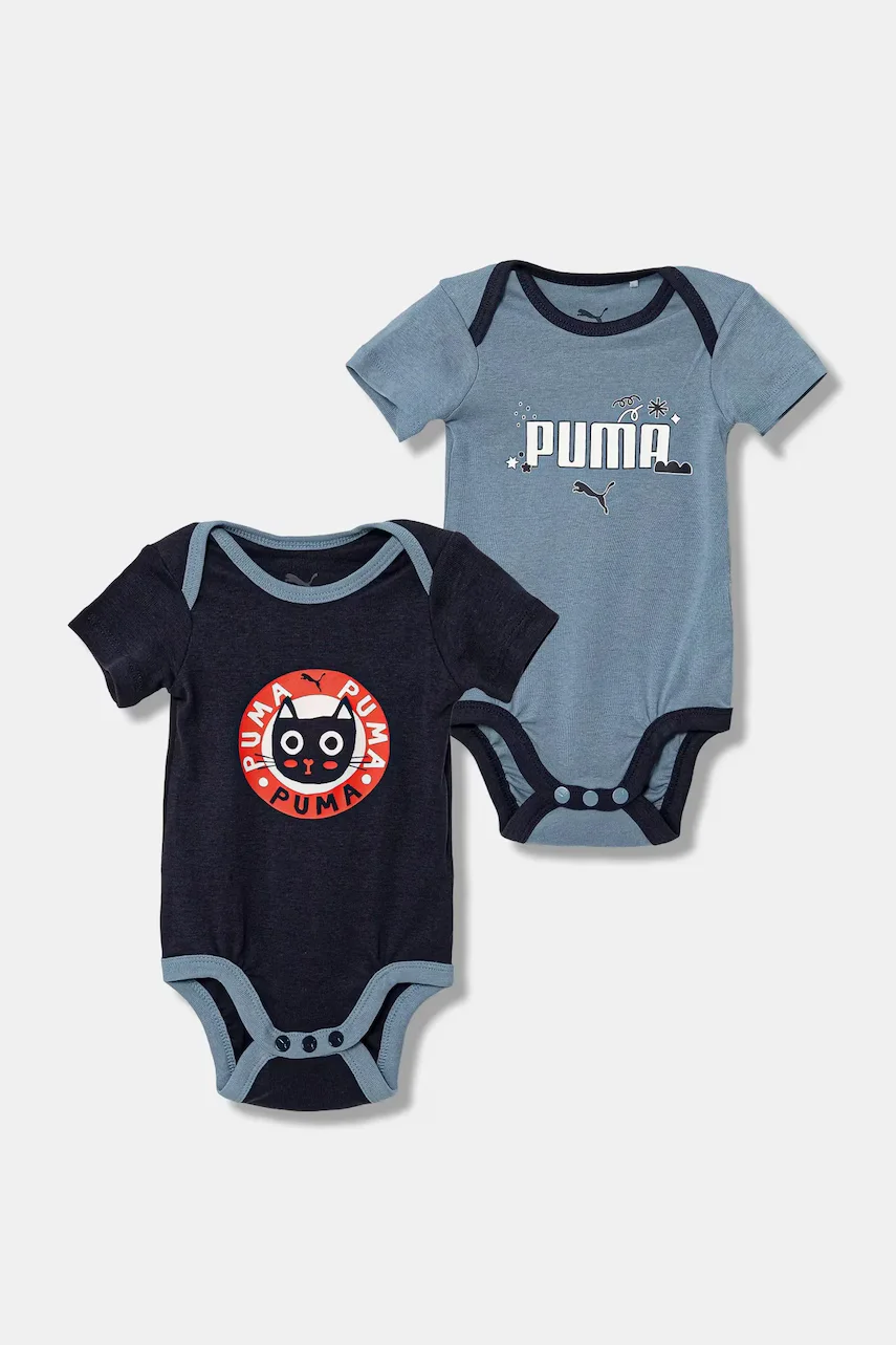 Puma Бебешко боди от памук MINICATS Newborn 2-Pack Graphic Bodysuit Set INF (2 броя)