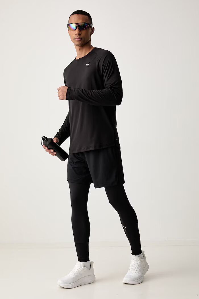 Puma блуза с дълги ръкави за бягане мъжка Cloudspun черна 526628