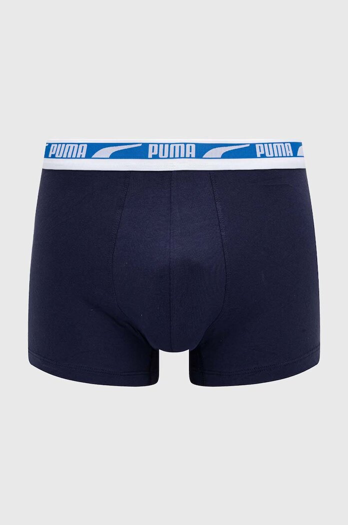 Puma боксерки мъжки от памук с еластан Everyday Logo 2 броя тъмносини 938325