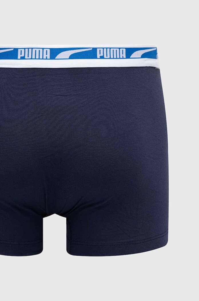Puma боксерки мъжки от памук с еластан Everyday Logo 2 броя тъмносини 938325
