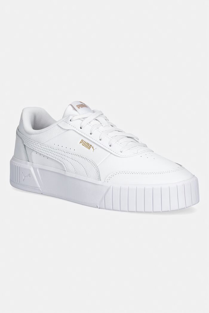Puma Carina Mia маратонки дамски от кожа бели с платформа 402637