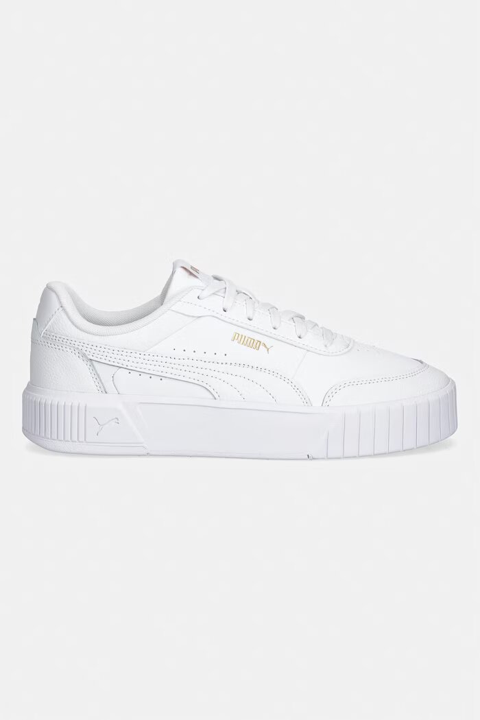 Puma Carina Mia маратонки дамски от кожа бели с платформа 402637