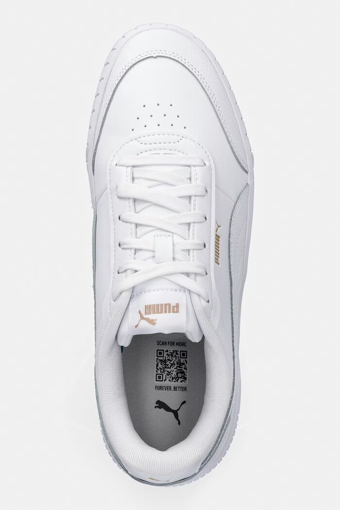 Puma Carina Mia маратонки дамски от кожа бели с платформа 402637