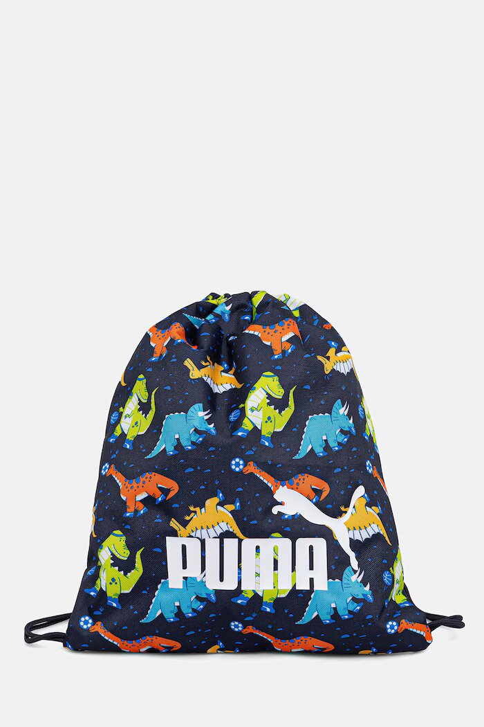 Puma чанта тип раница за деца PHASE AOP Small Gym Sack тъмносиня 913251