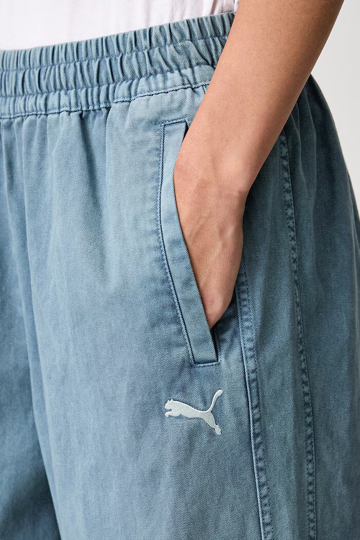 Puma дънки relaxed fit дамски FUTURE ARCHIVE тюркоазени 638361