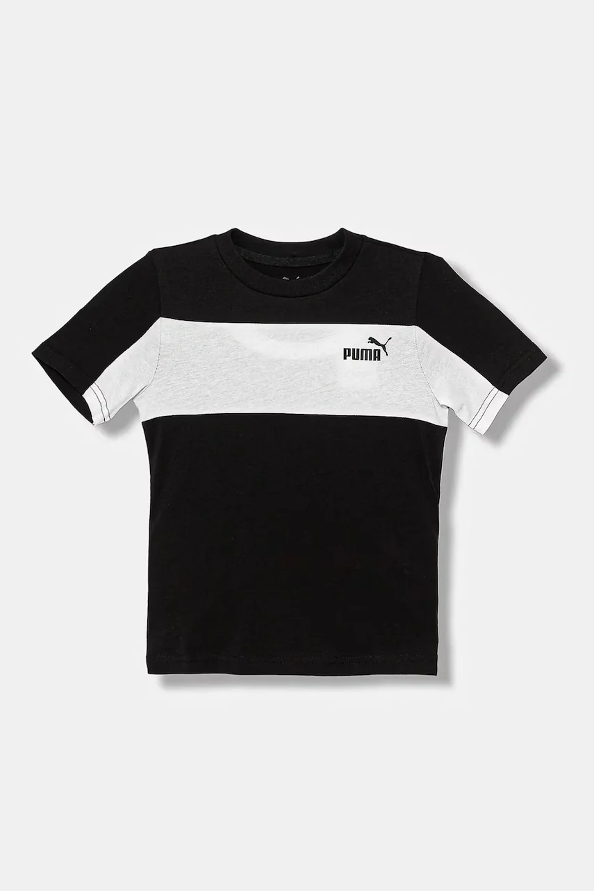 Puma Детска памучна тениска ESS BLOCK Small Logo Tee B