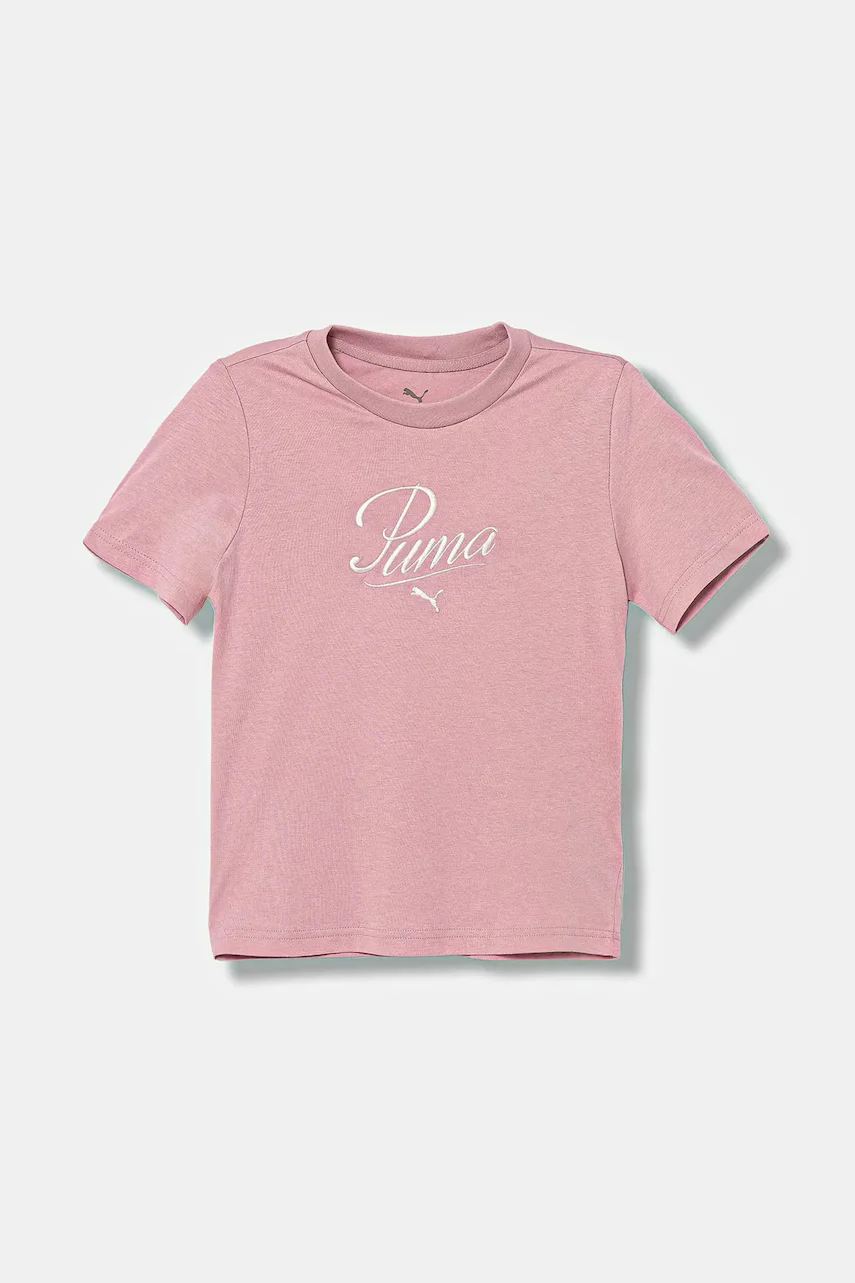 Puma Детска памучна тениска ESS SCRIPT Tee G