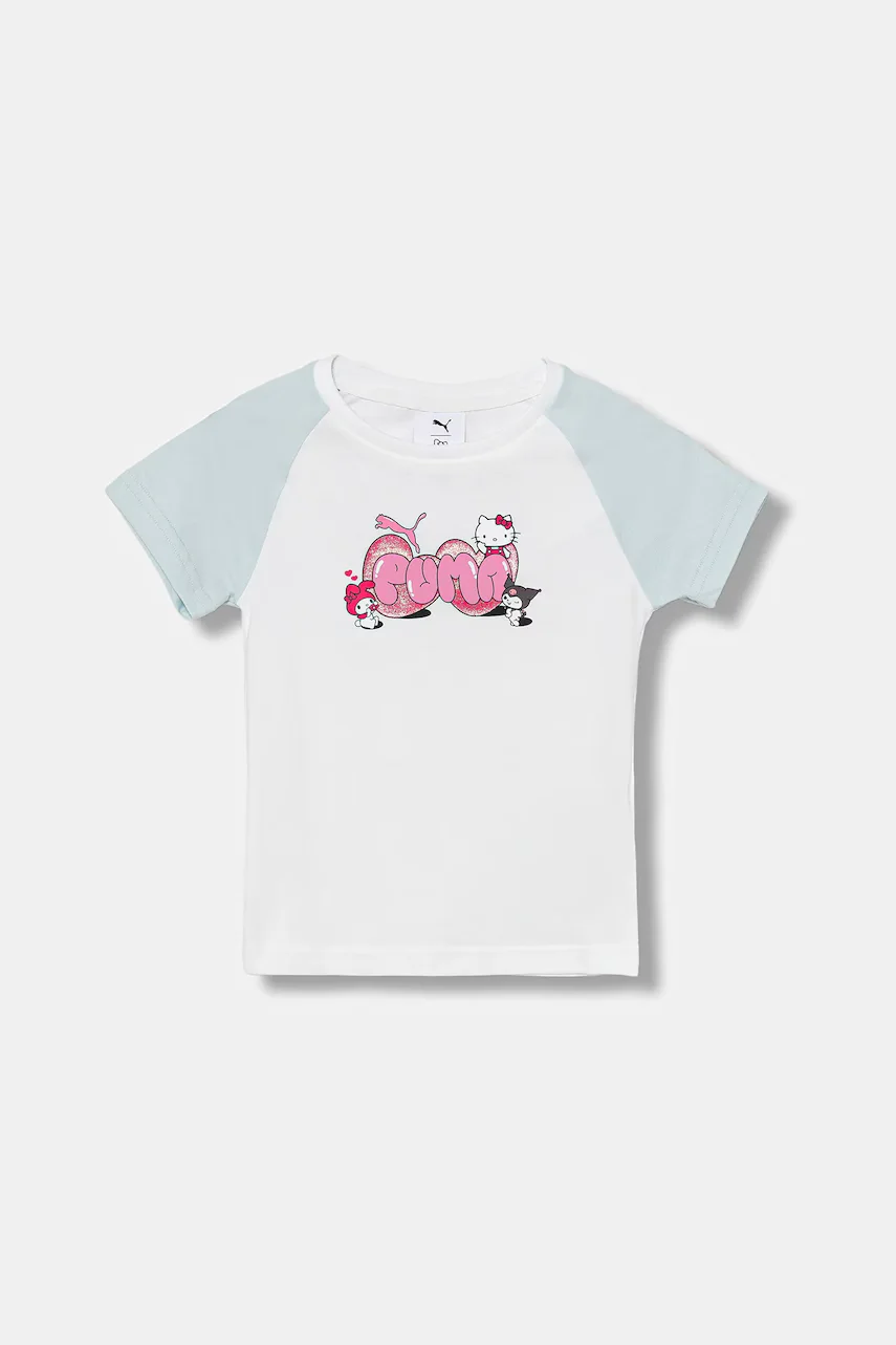 Puma Детска памучна тениска X HELLO KITTY & FRIENDS Slim Tee