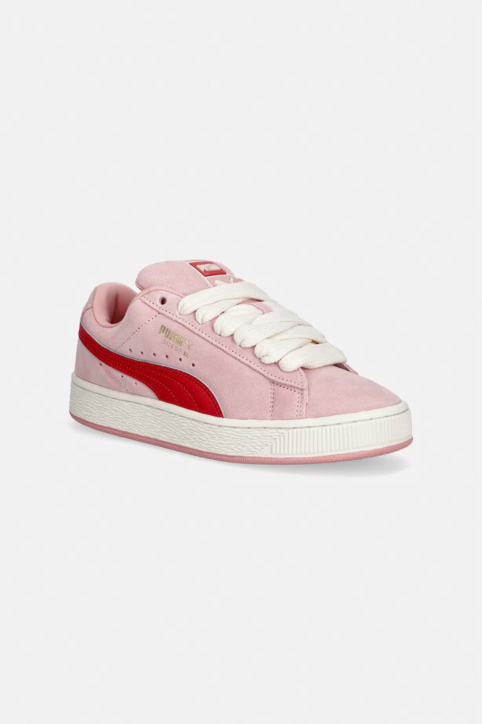 Puma Детски кожени маратонки Suede XL Jr в розово 396577