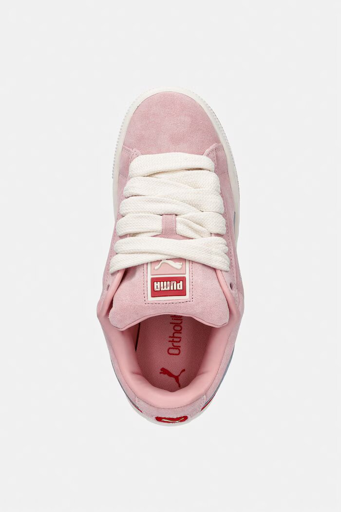 Puma Детски кожени маратонки Suede XL Jr в розово 396577