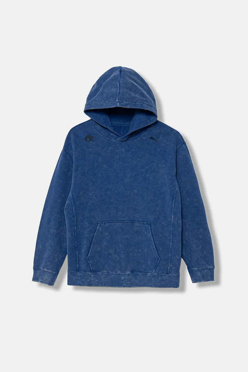 Puma Детски памучен суичър X SONIC Relaxed Graphic Hoodie TR